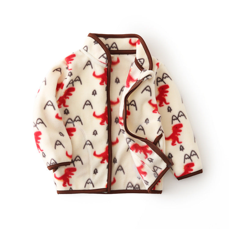A children's warm fleece jacket for winter