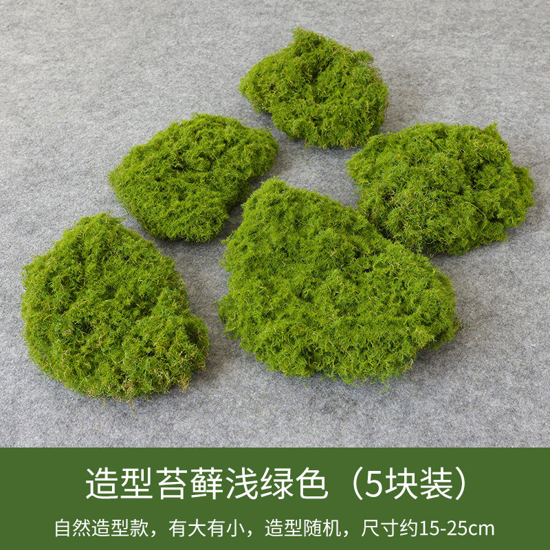 A simulated plant wall accessories with grass decoration background wall simulated moss stone moss moss hair planting stone