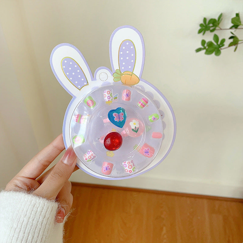 A little girl cartoon jewelry girl baby gift toy nail patch - Mixbatch