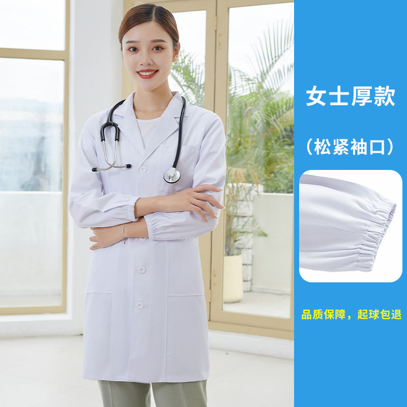 A Medical White Coat Short Sleeve Long Sleeve Pharmacy Dental Hospital Doctor Nurse Laboratory Beauty Salon Workwear Spot