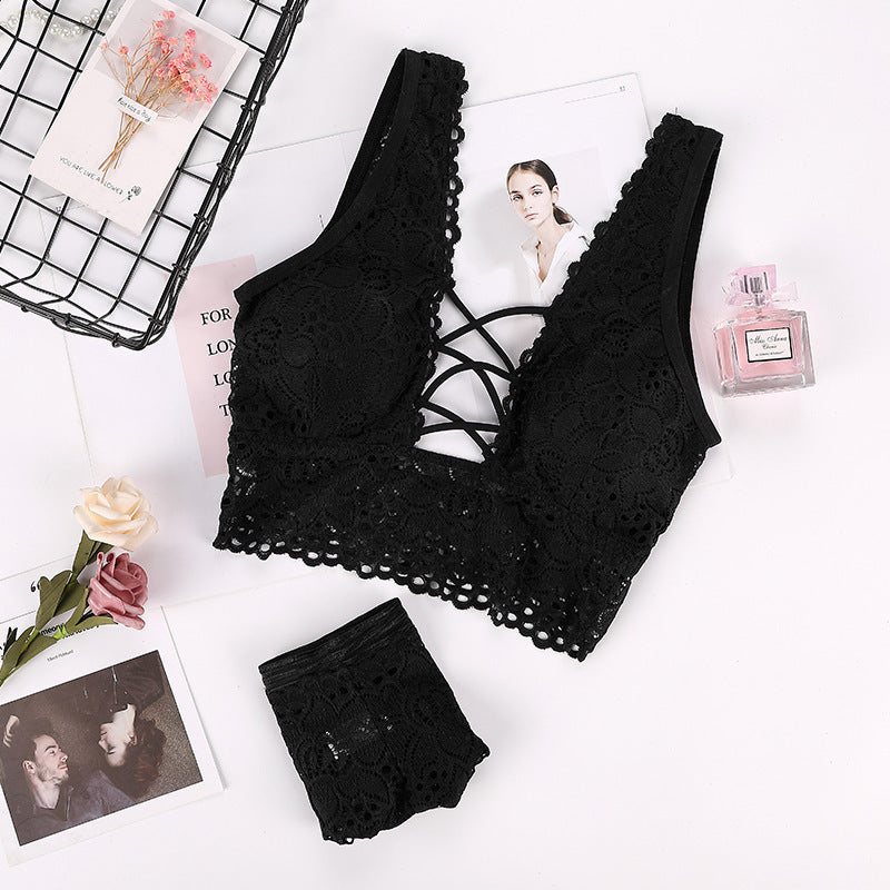 A lace underwear suit