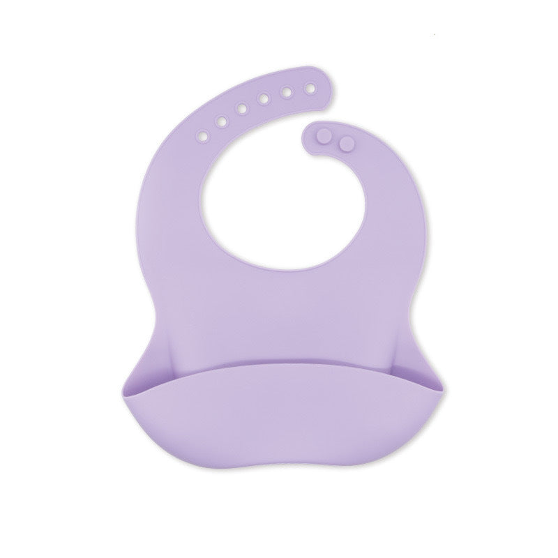 Baby silicone bibs, baby eating bibs, waterproof rice pockets,saliva napkins 0.08kg