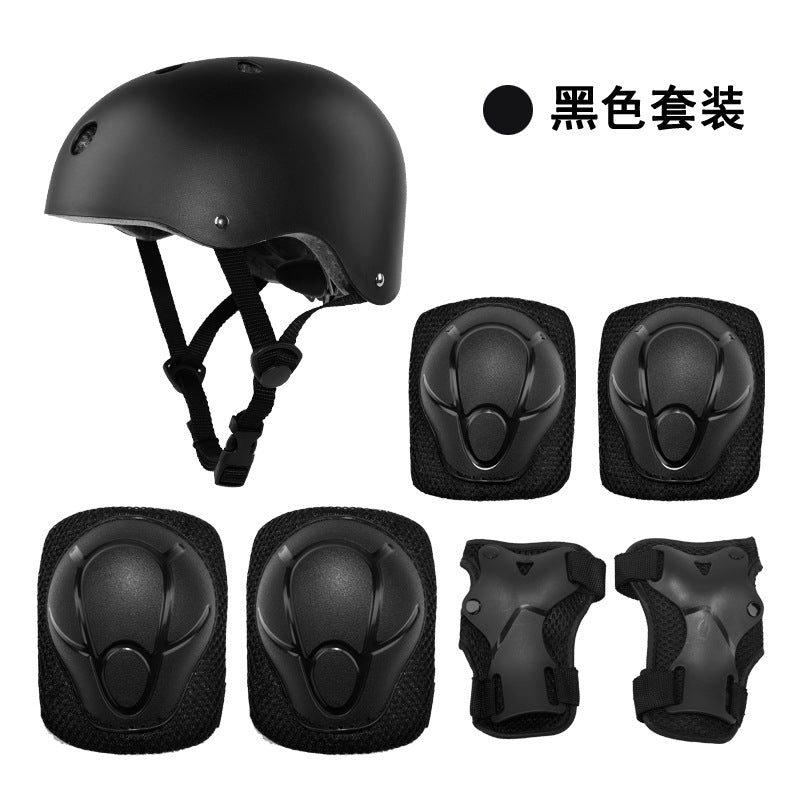 A Children's Roller Skating Helmet and Protective Gear Set