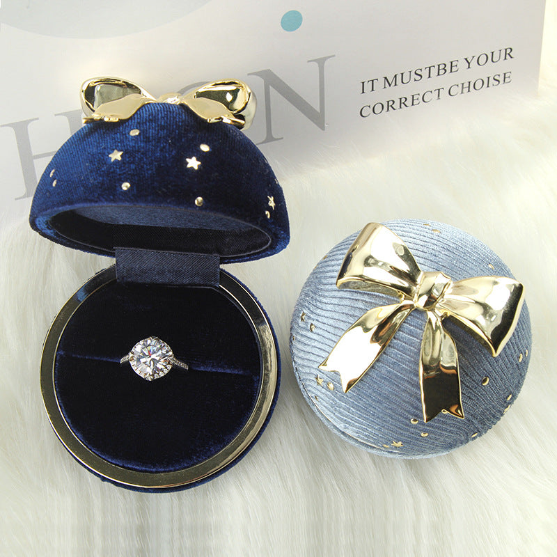 A Round Gypsy Flannel Jewelry Box