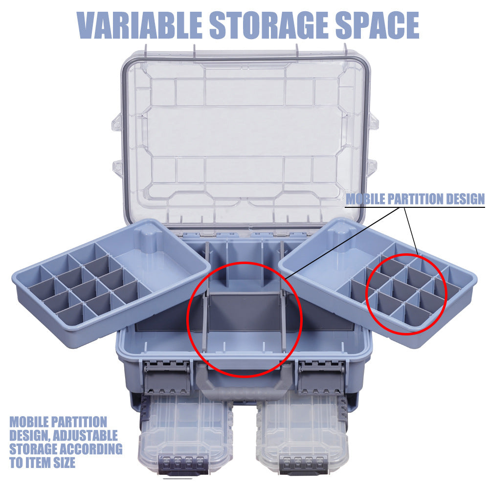 A Waterproof Fishing Toolbox – Double-layer, Large Storage for Lures & Accessories