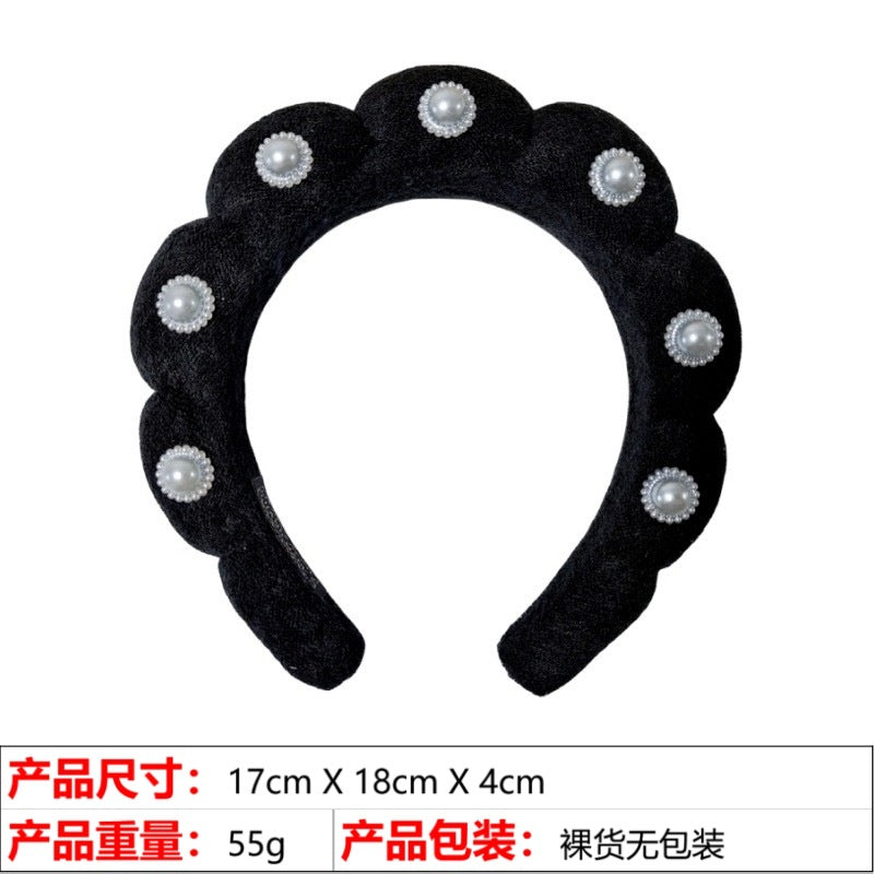 A high cranial top hair accessories women wash face bath clouds sponge headband makeup remover hair band headband