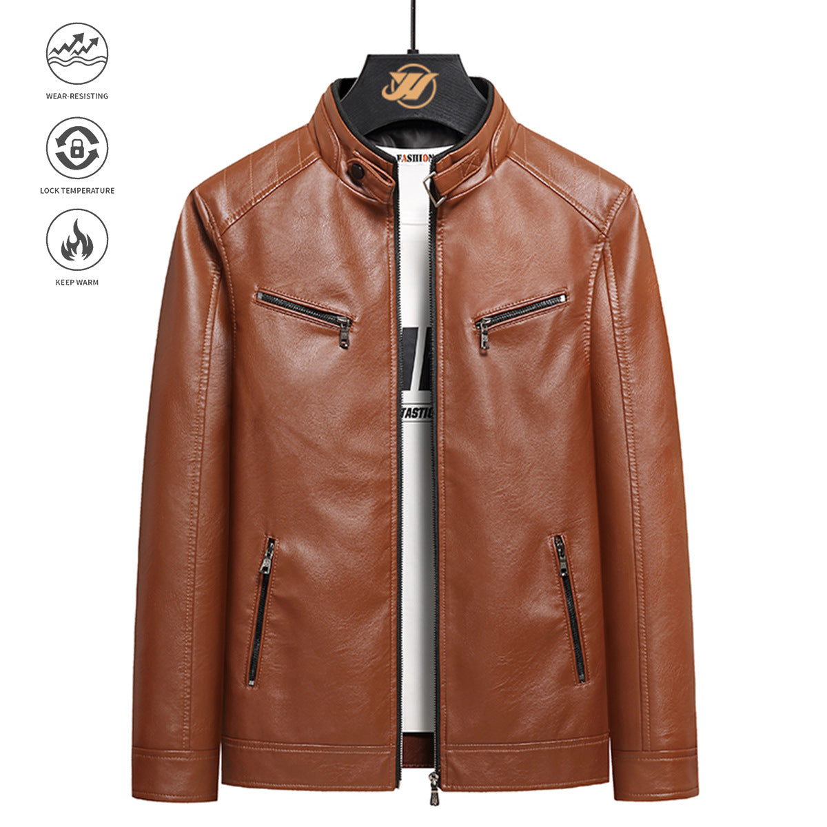 A leather jacket for men