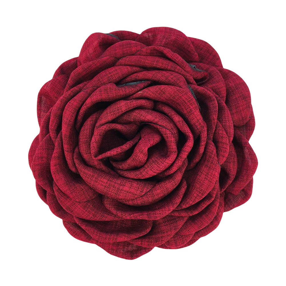 A Caro9cm Internet celebrity with the same baked edge hair grab flower 12cm Lolis burnt edge flower with brooch hairpin pin - Mixbatch