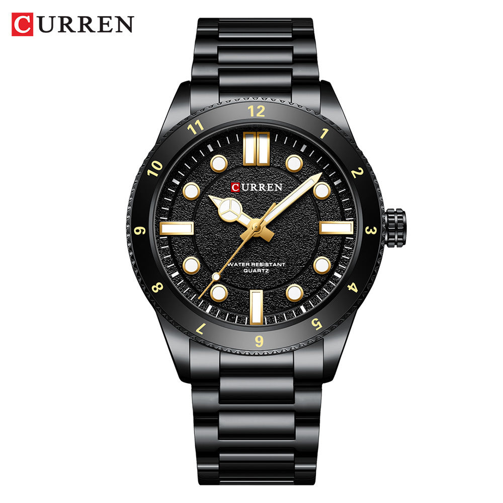 A 8450 Cross-border Simple Men's Watch Waterproof Steel Belt Men's Business Quartz Watch Men's Watch
