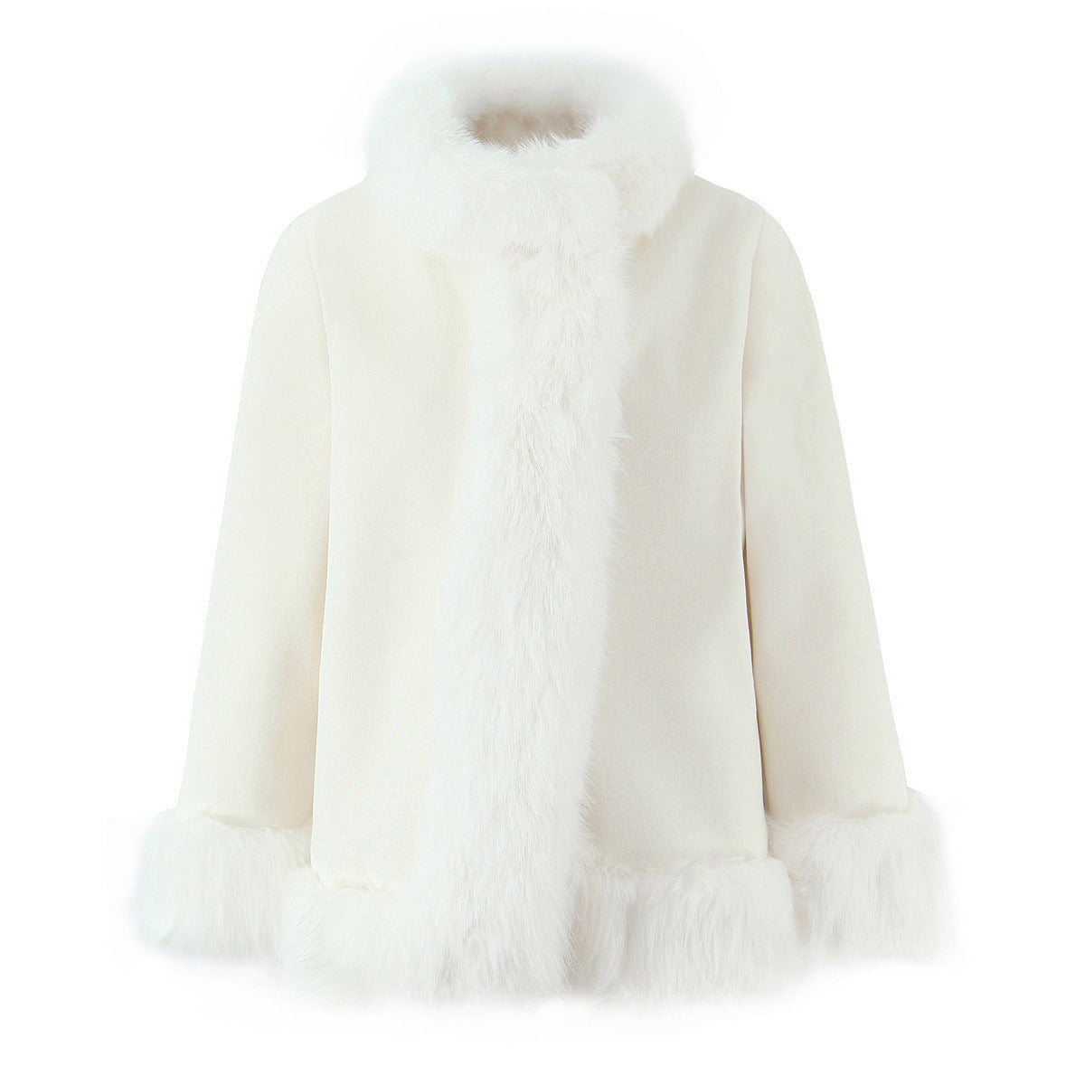 A women's fur collar jacket