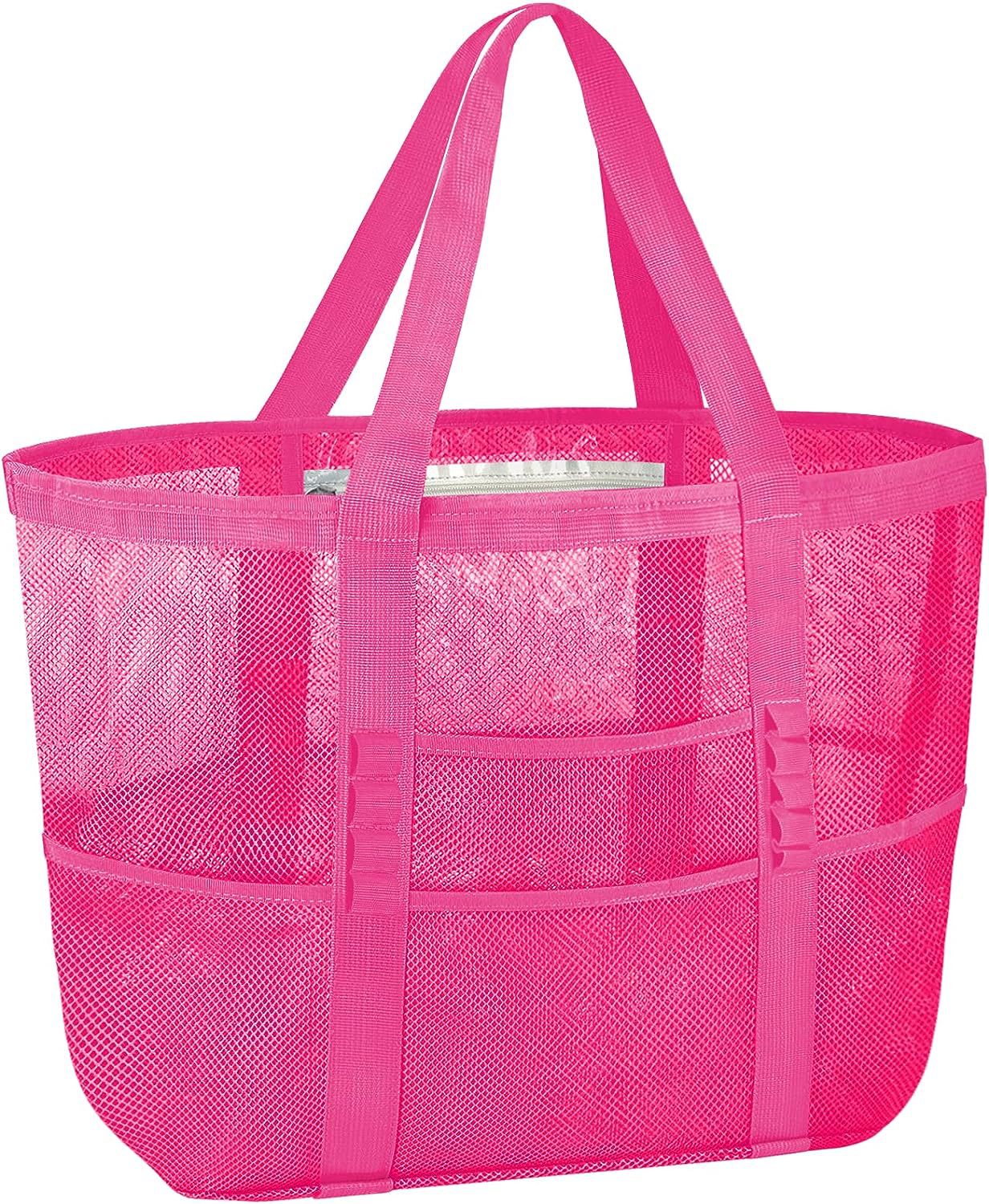 A mesh eye bag mesh portable beach bag large capacity toy storage bag bathroom wash swimming bag
