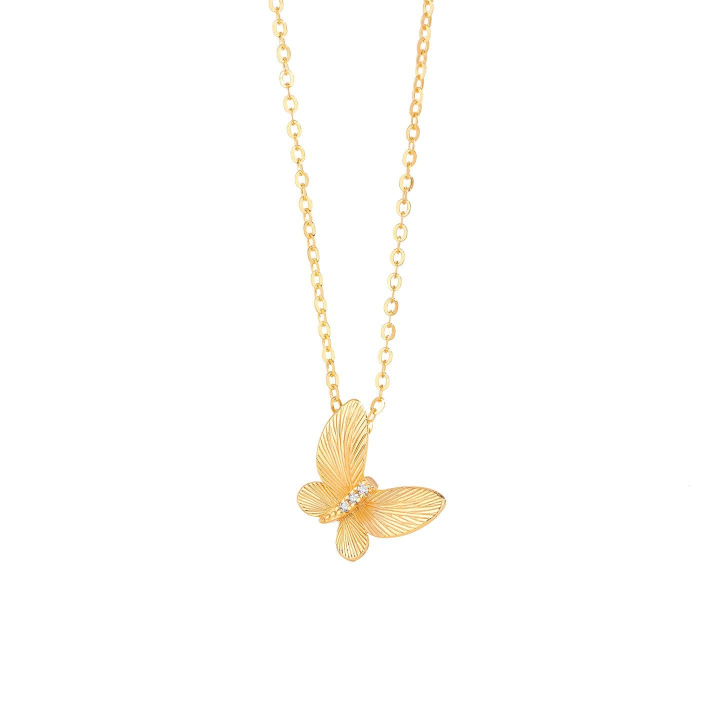 A S925 Sterling Silver Butterfly Necklace