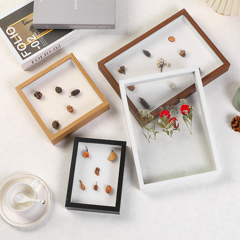 A hollow 3cm specimen photo frame DIY kindergarten ring wound dried flower insect jewelry