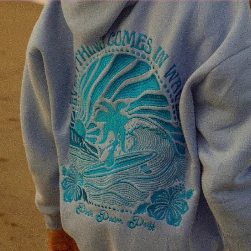 A sweater embroidered sweater