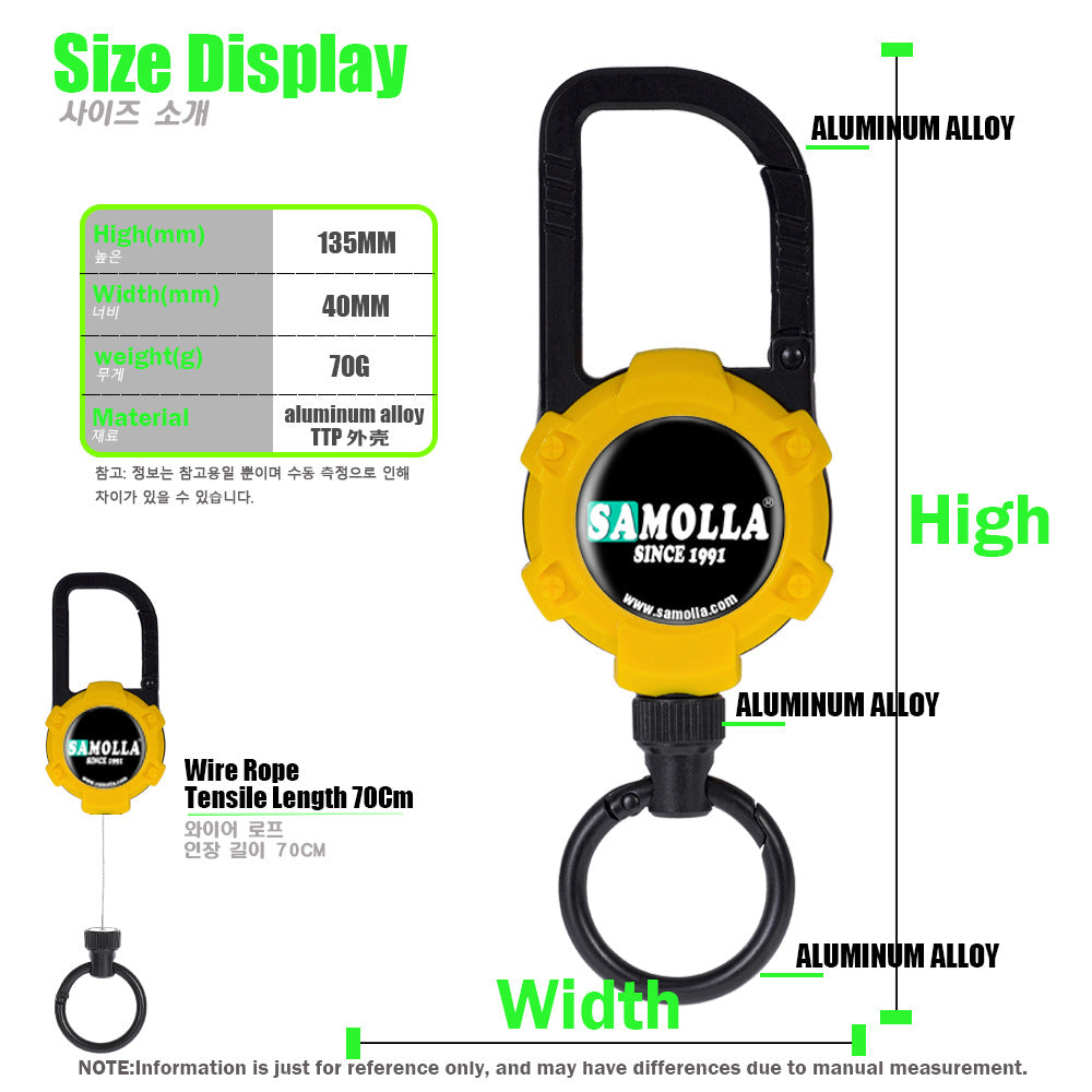 A Durable Zinc Alloy Magnetic Key Holder – Anti-lost Retractable Design