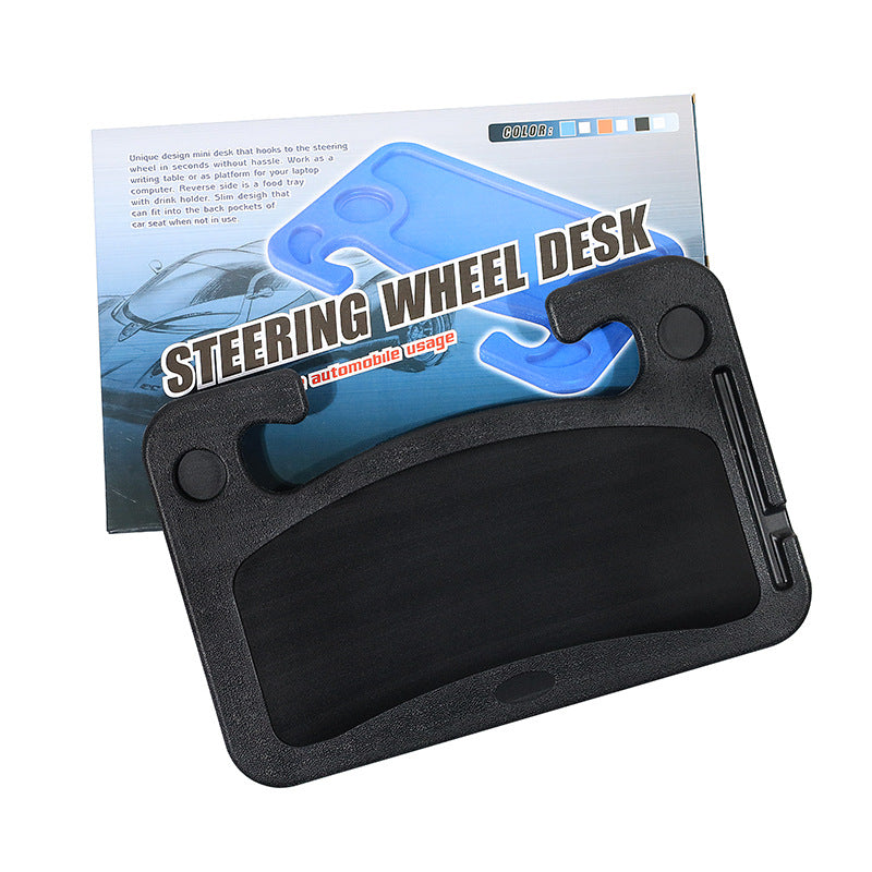 A car steering wheel table