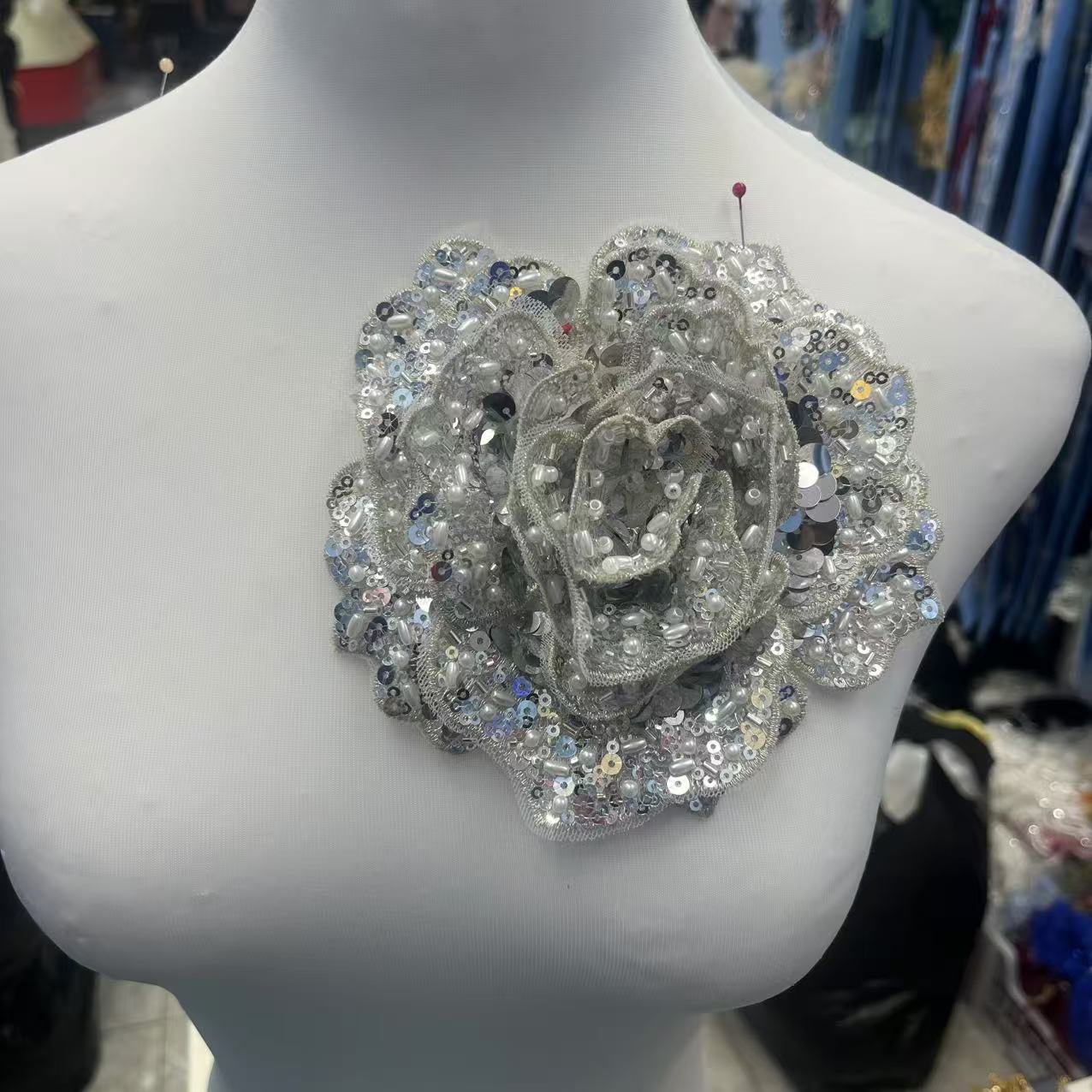 A New Popular Wedding Festival Clothing Patch Handmade Disc DIY Heavy Industry Sequins Beads Roses - Mixbatch
