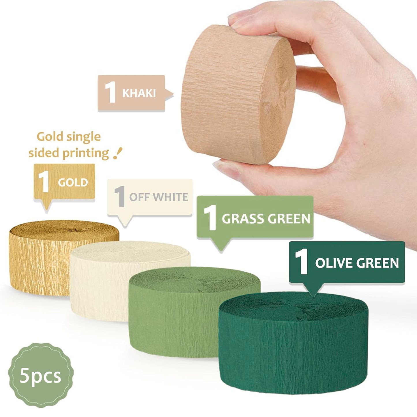 A crepe roll ribbon
