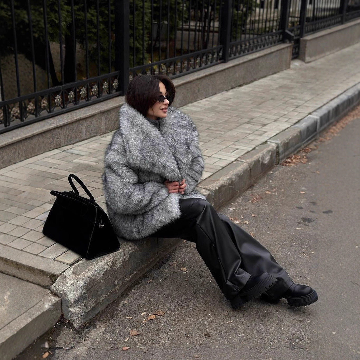 A faux fur jacket