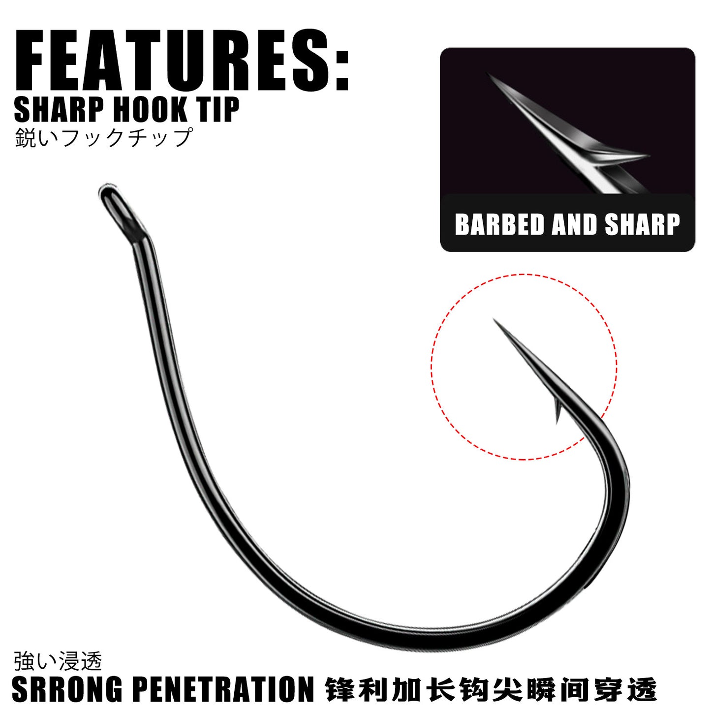 A Reverse Fishing Hook – Reinforced & Fine Hooks