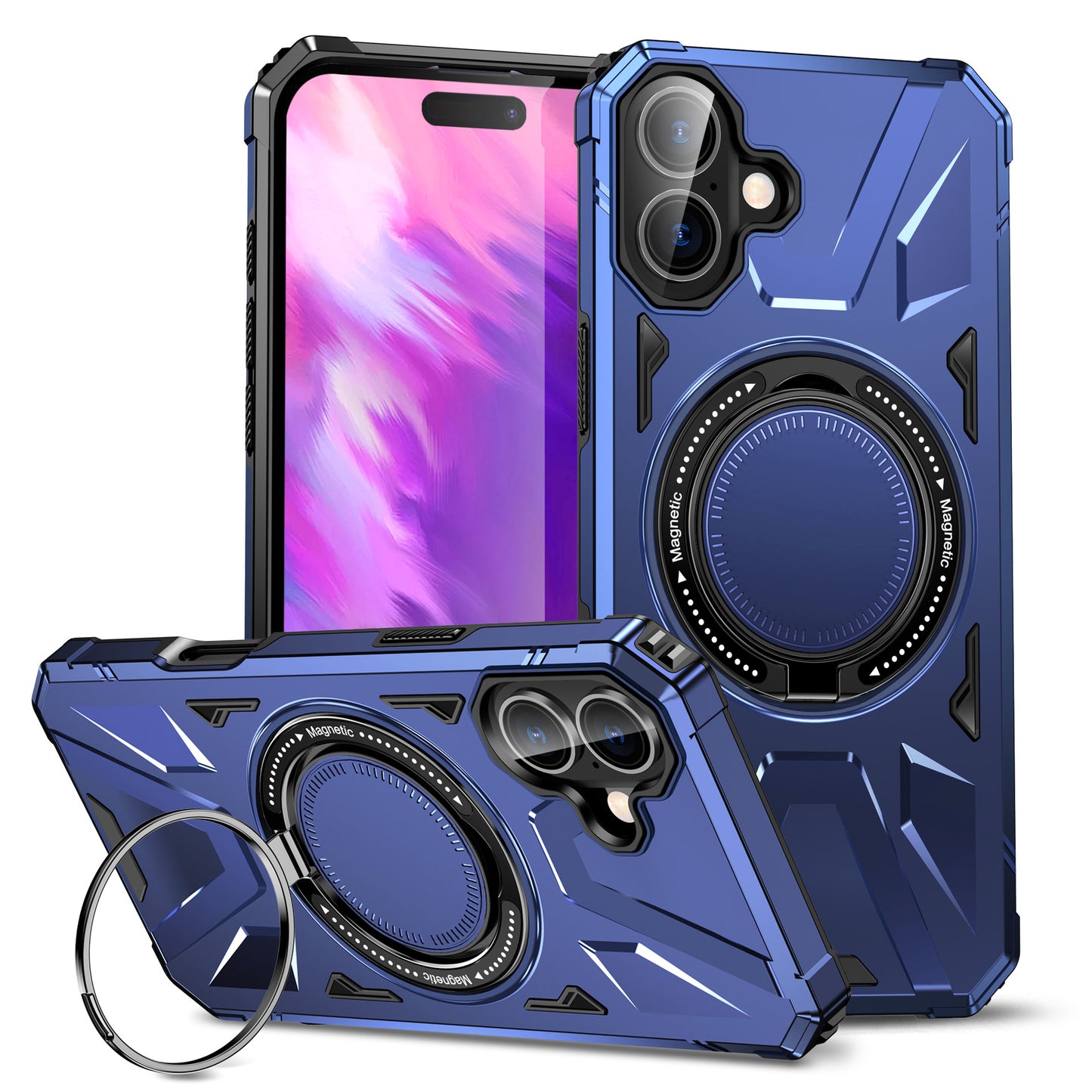 A Magnetic Ring Holder Phone Case