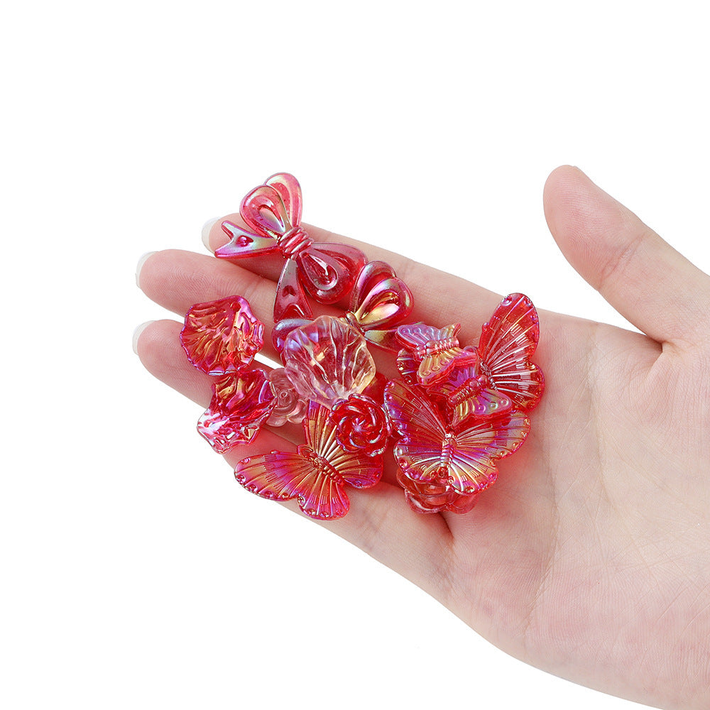 A acrylic mixed AB color beads beaded accessories, handmade DIY children's bracelets, necklaces, mobile phone chain accessories - Mixbatch