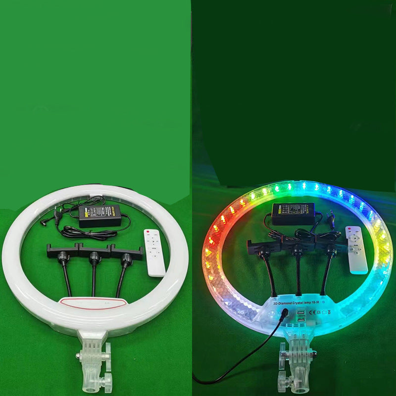 A 6-22 inch 3D crystal ring light