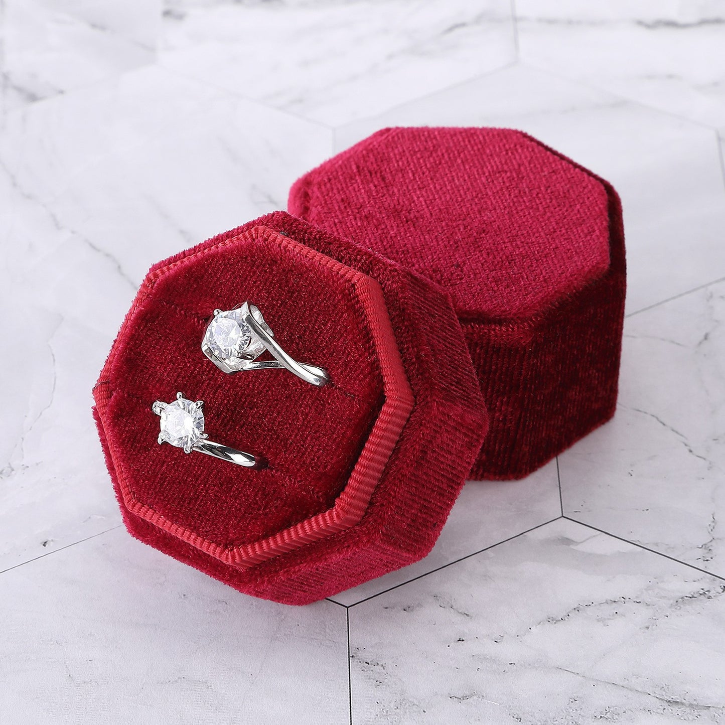 A flannel jewelry box