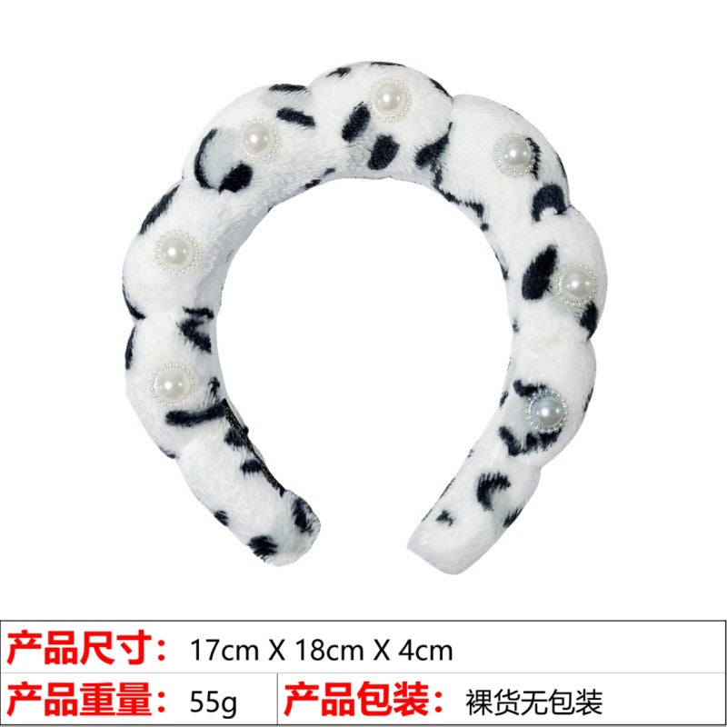A high cranial top hair accessories women wash face bath clouds sponge headband makeup remover hair band headband