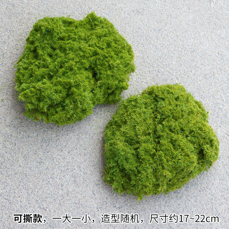 A simulated plant wall accessories with grass decoration background wall simulated moss stone moss moss hair planting stone