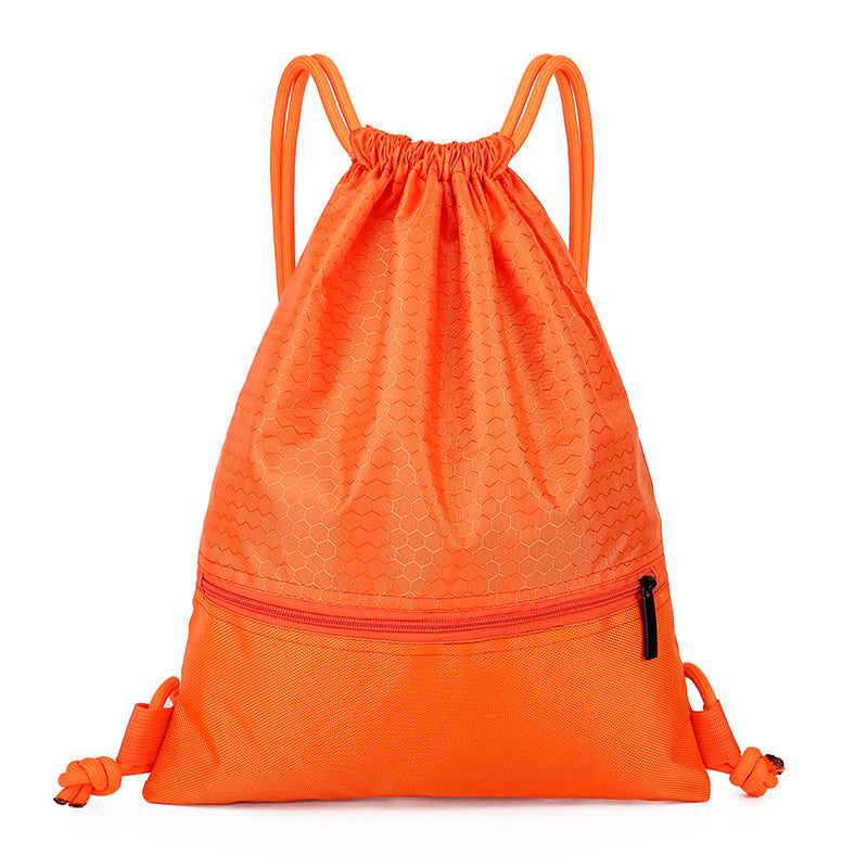 A nylon waterproof drawstring bag outdoor fitness sports men's and women's backpack company annual meeting event bag gift bag