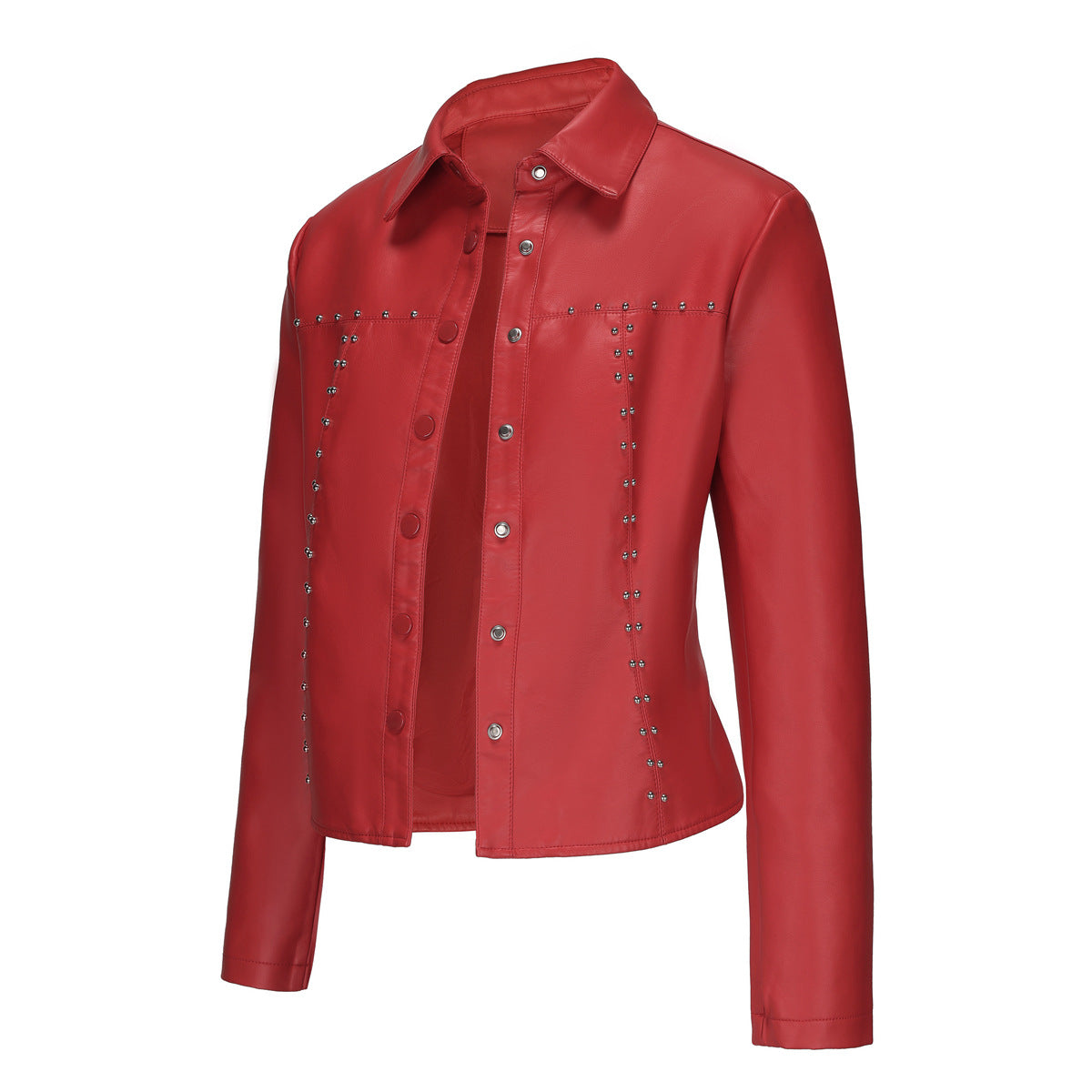 A women's leather jacket
