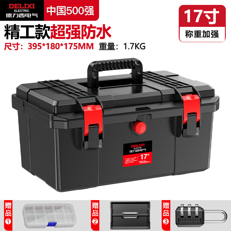 A Toolbox Multifunctional Portable Electrical Box Vehicle Thickened Multi-layer Storage Box Large Capacity