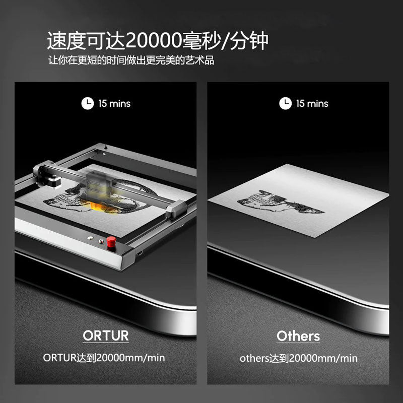 A ORTUR OLM3-LU2-10A Laser engraving machine small portable cutting wood leather metal