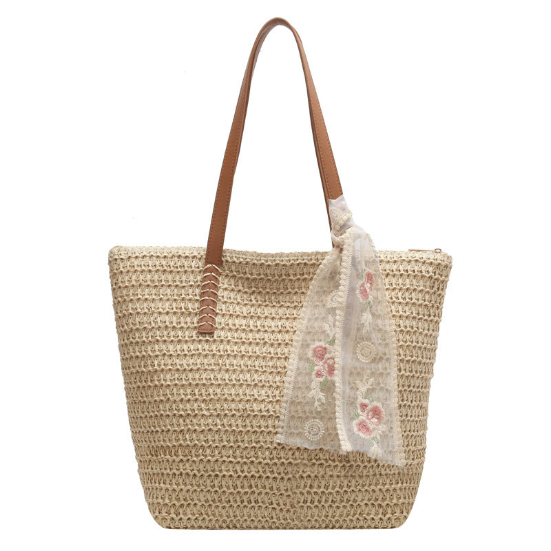 A woven bag shoulder bag