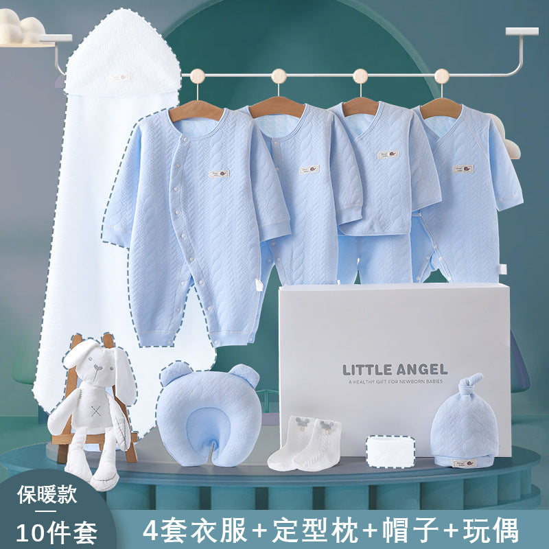 A2 Spring and Autumn Hot Sale New Baby Gift Box Breathable Soft Thin Newborn Baby Clothes onesie Romper Set - Mixbatch
