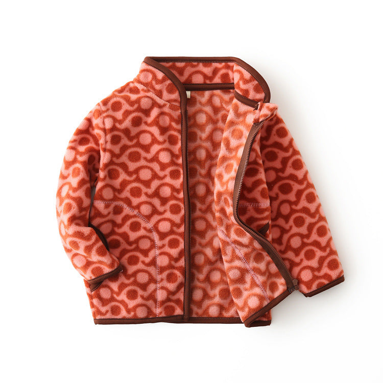 A children's warm fleece jacket for winter