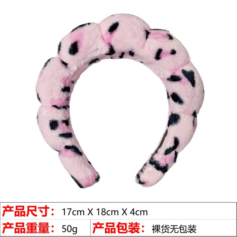 A high cranial top hair accessories women wash face bath clouds sponge headband makeup remover hair band headband