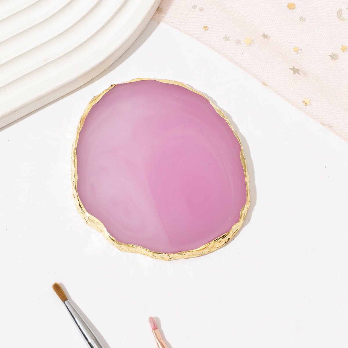 A Nail Art Palette Resin Agate Phnom Penh Palette Nail Art Display Board Color Display Resin Nail Art Palette - Mixbatch