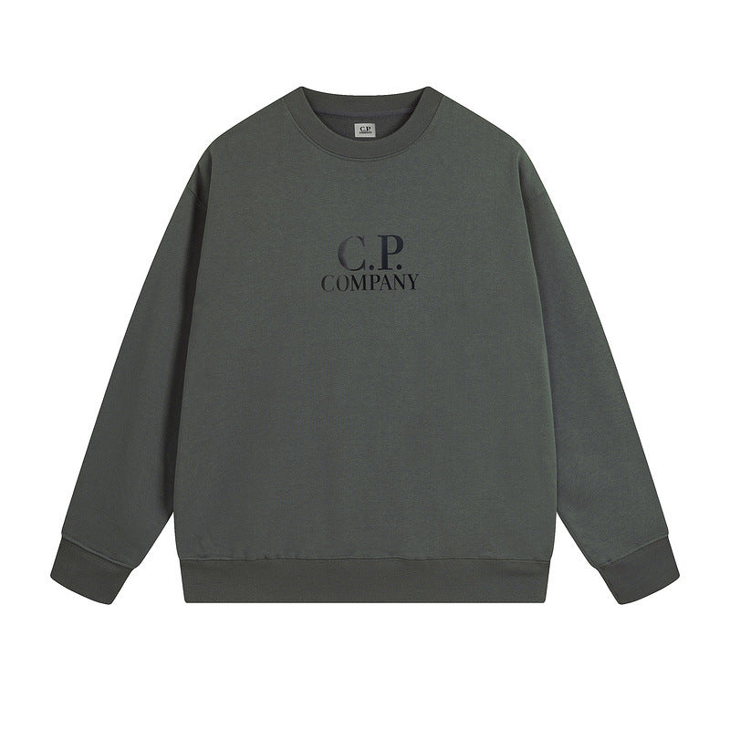 A crew neck sweater