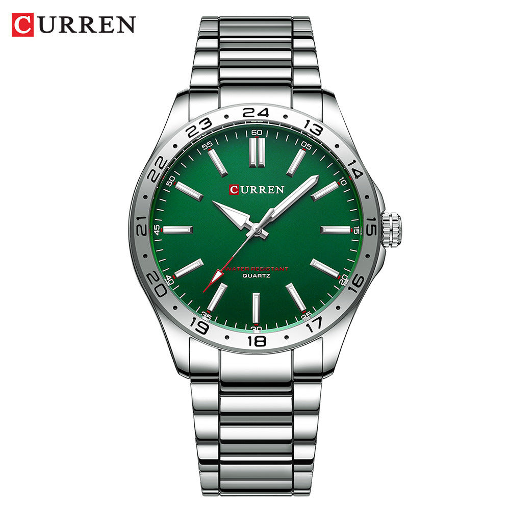 A 8452 Casual Quartz Watch Men's Watch, Steel Strap Watch, Business Men's Watch - Mixbatch