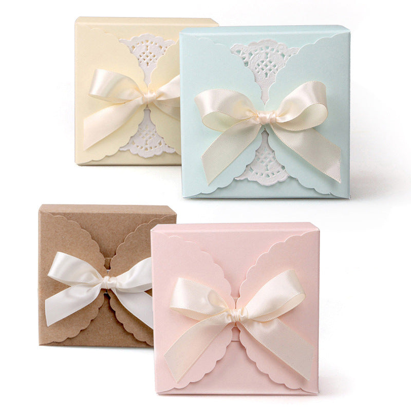 A Korean version of white cardboard soap flower handmade soap square gift box in stock simple baking candy folding small carton MOQ: 100PIECE - Mixbatch