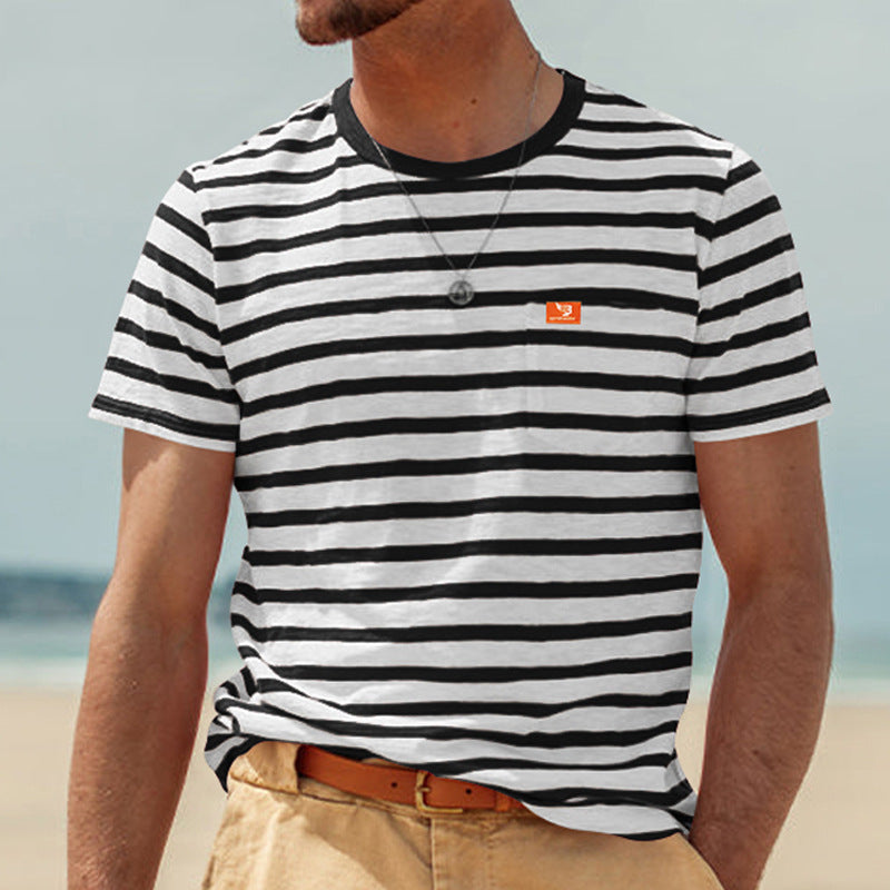 A striped short-sleeved T-shirt