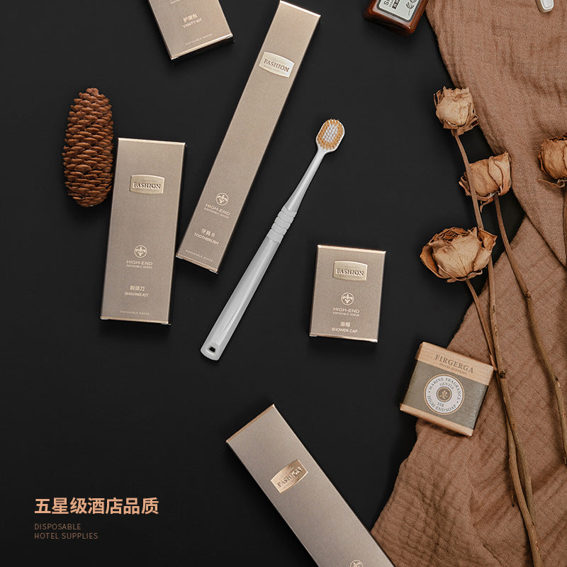 Hotel disposable toiletries Hotel special toothbrush with toothpaste set