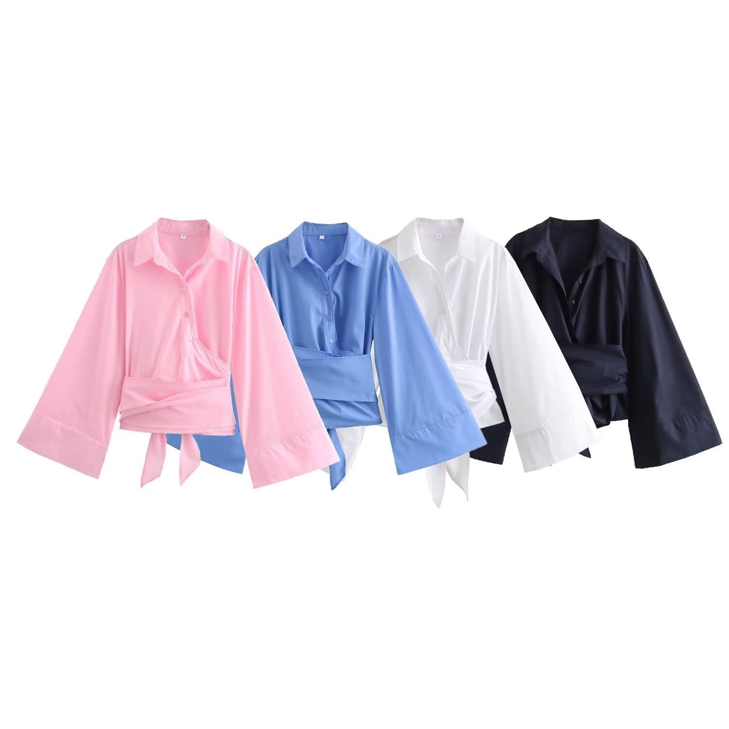 A long-sleeved blouse