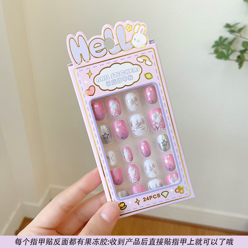 A little girl cartoon jewelry girl baby gift toy nail patch - Mixbatch