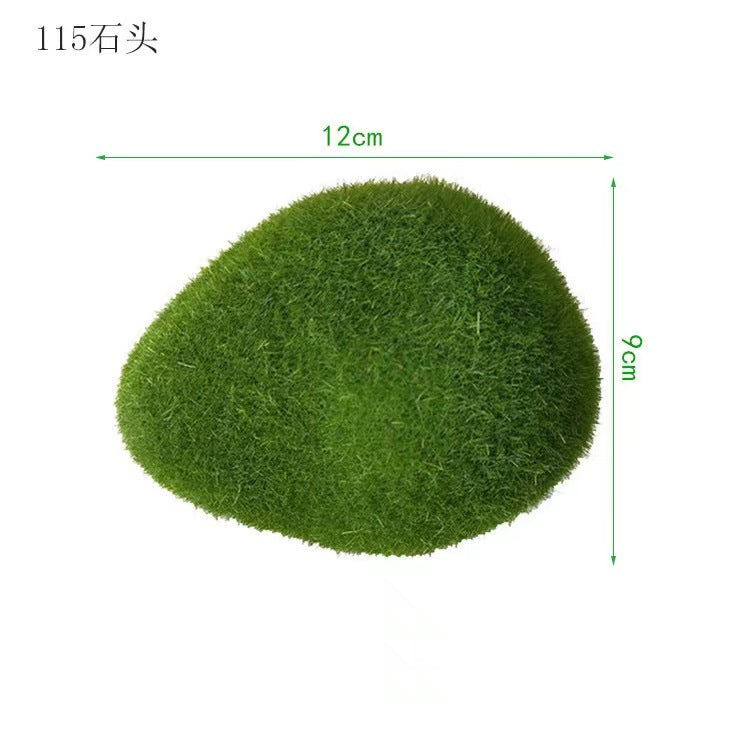 A simulated moss stone micro landscape bonsai landscaping decoration fake moss stone artificial flocking stone