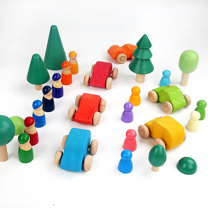 A 12 large rainbow building block arch bridge kindergarten children's educational early education pile tower stacked high doll collage toy