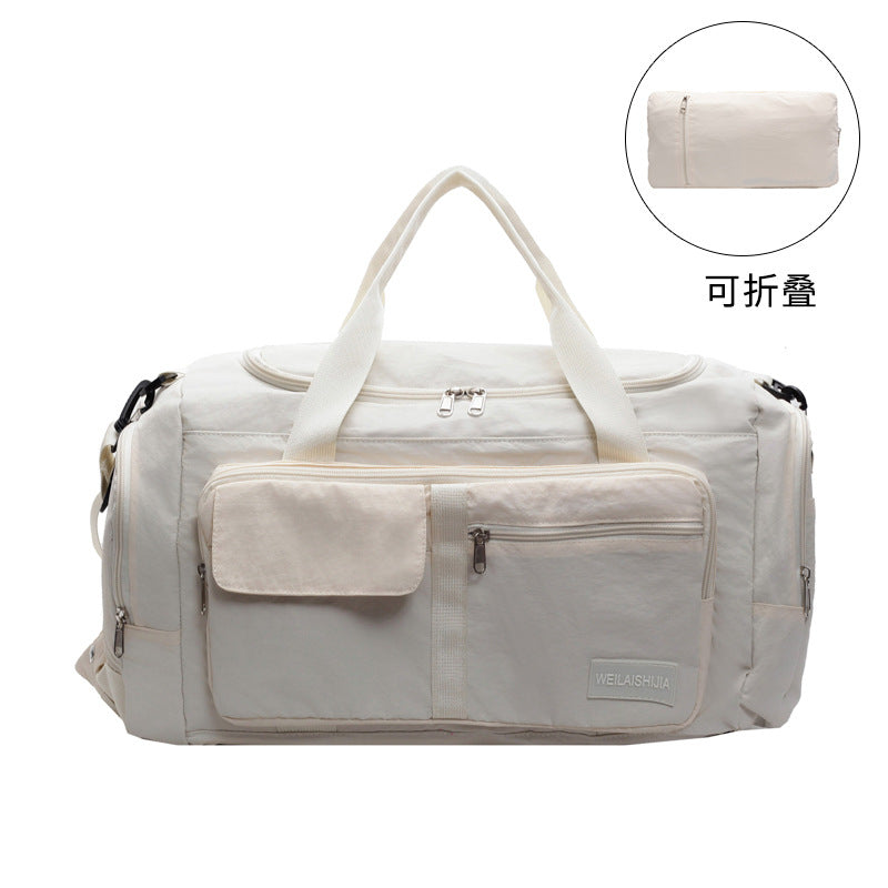 A foldable portable shoulder large capacity bag