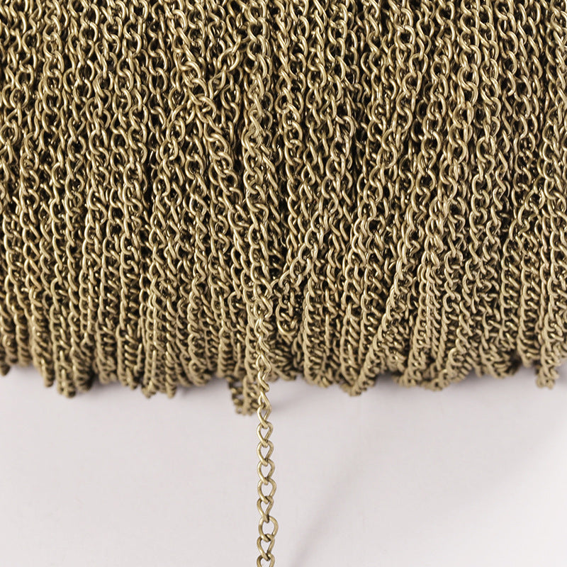 A DIY jewelry accessories, encrypted iron chain, necklace jewelry chain, hairpin tail chain, hair accessories fringed chain connecting chain